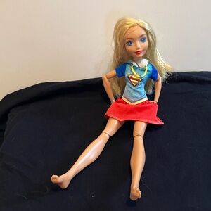 3/$10 🐹Superhero Doll with Red Skirt and Blue Top